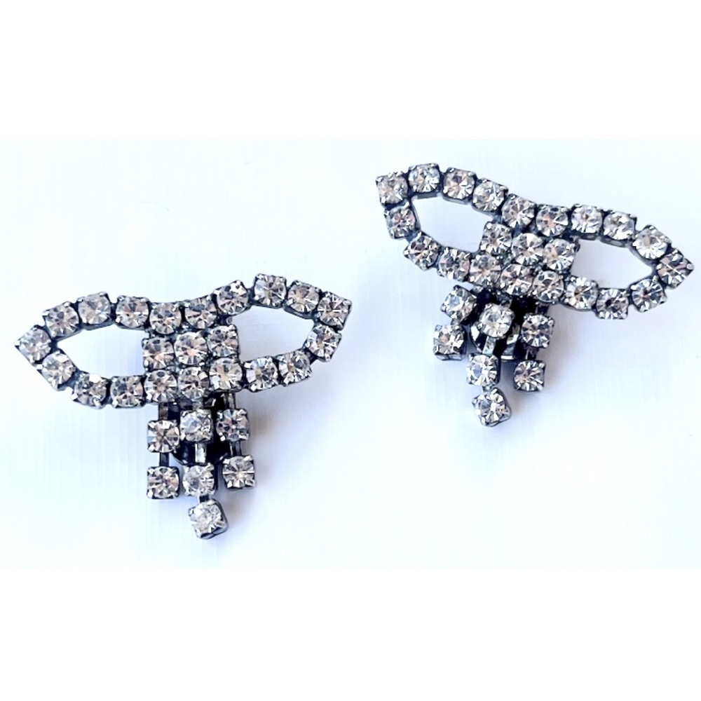 Vintage Rhinestone ‘bow’ Shoe Clips